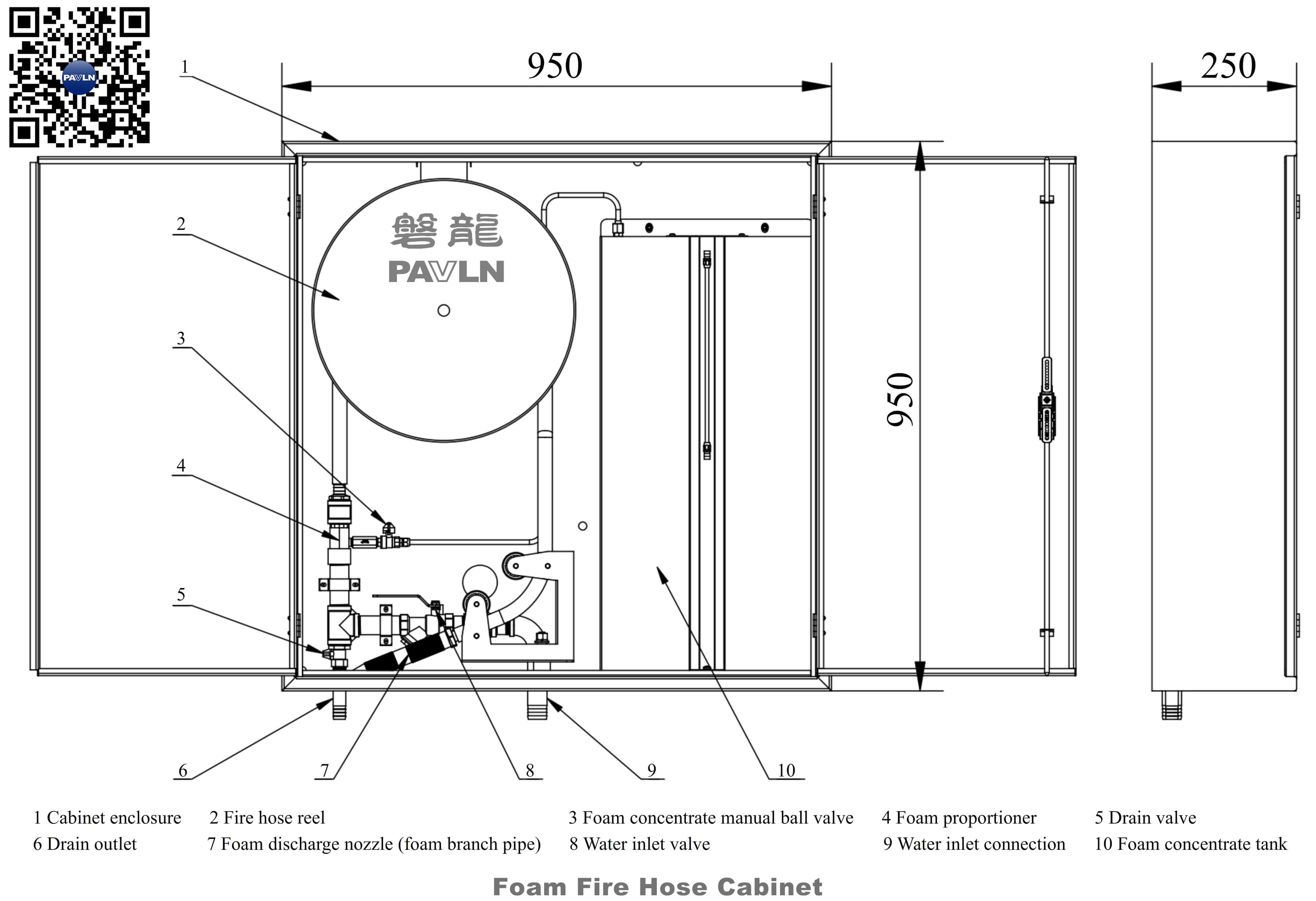 Foam Fire Hose Cabinet