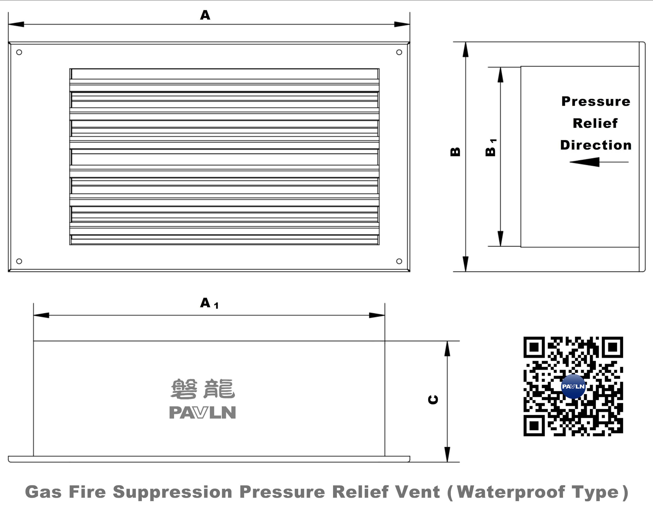 Gas Fire Suppression Pressure Relief Vent (Waterproof Type)