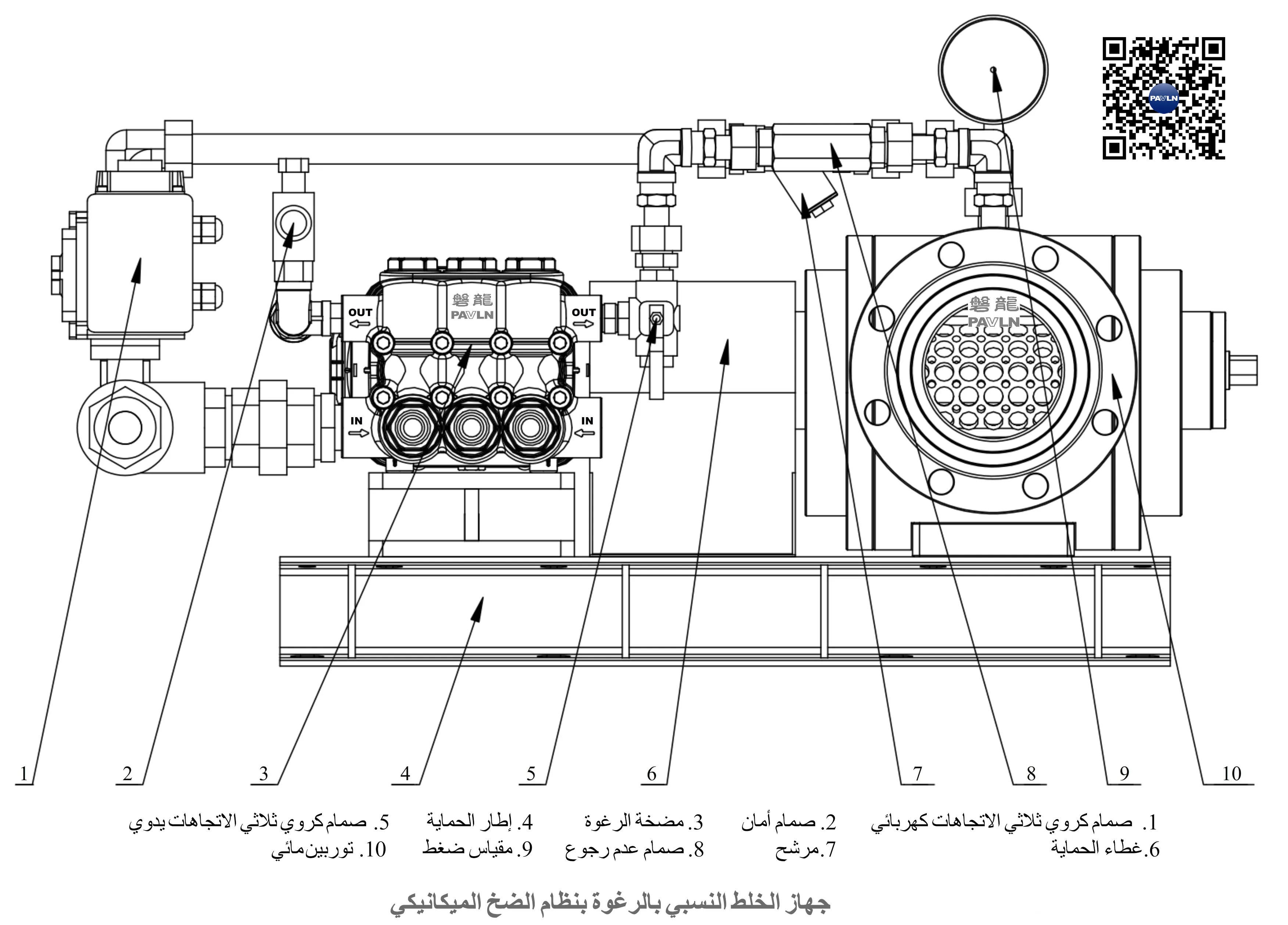 جهاز الخلط النسبي بالرغوة بنظام الضخ الميكانيكي