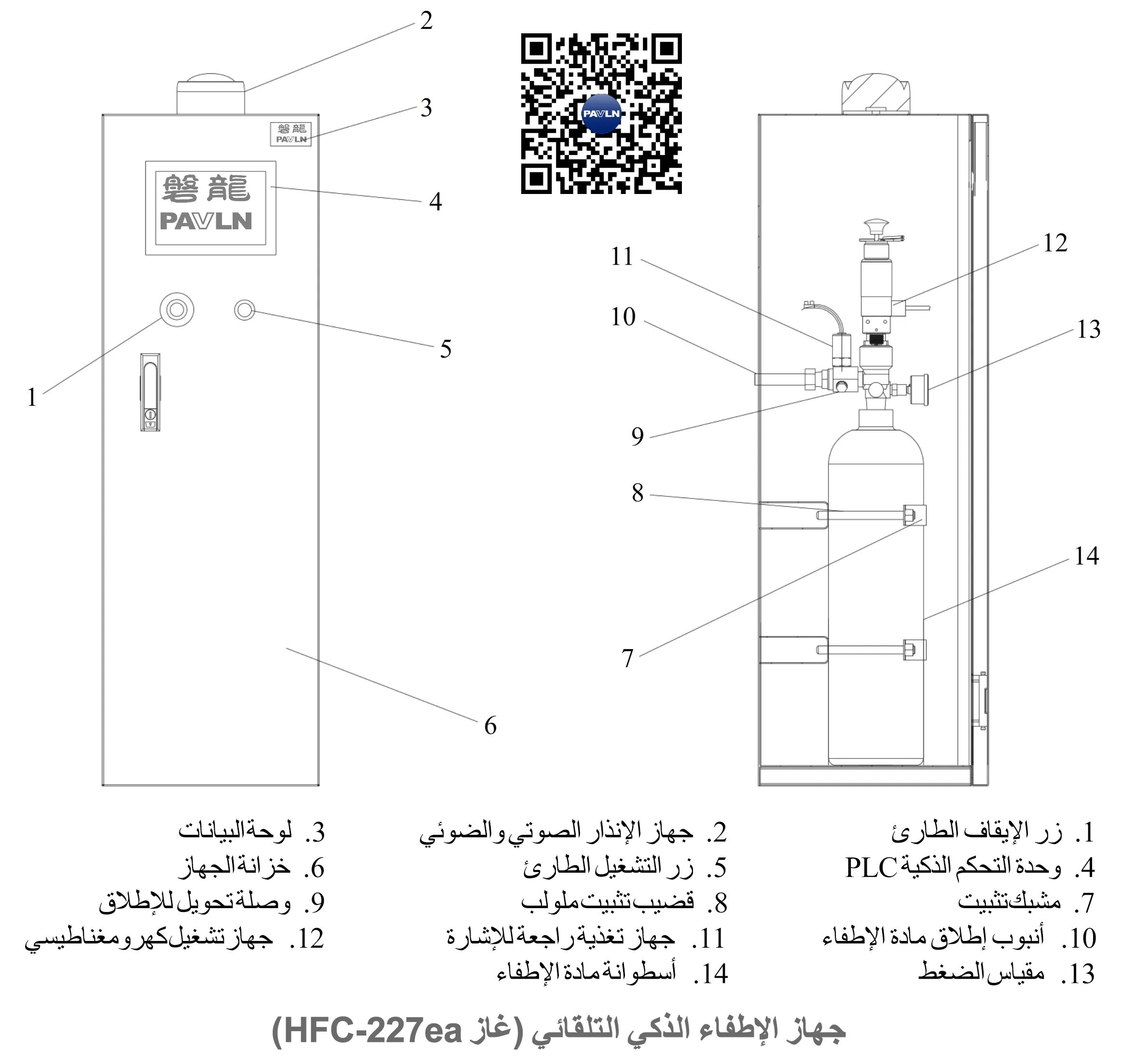 جهاز الإطفاء الذكي التلقائي (غاز HFC-227ea)